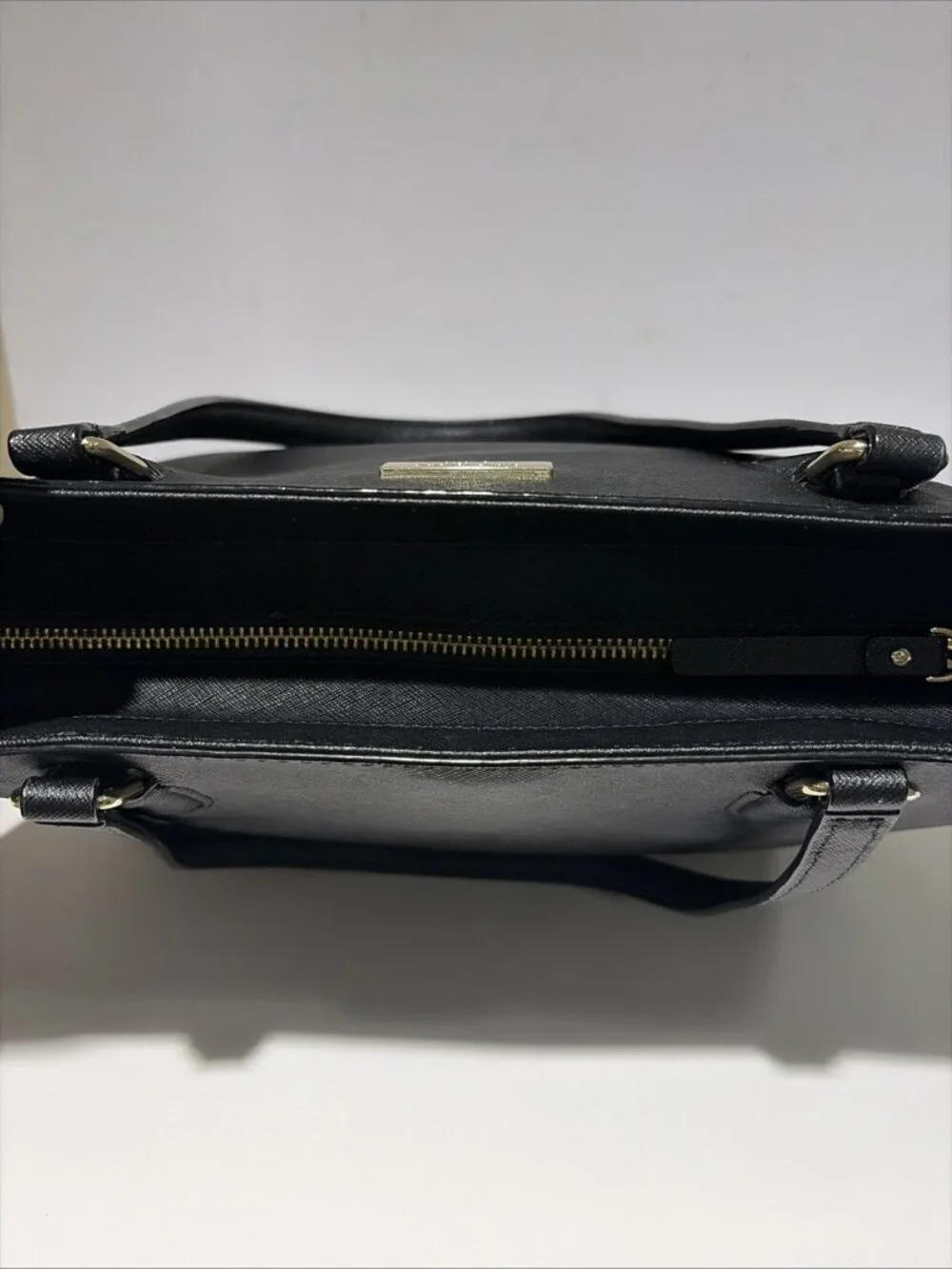 Kate Spade Laurel Way Medium Dally Saffiano Leather Tote Shoulder Bag Black EUC